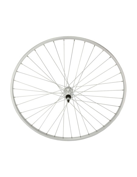 27 x 1 1/4 Alloy Free Wheel 36 Spoke 14g UCP 3/8 Axle Single Wall Silver.